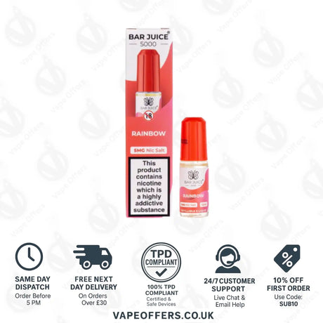 Bar Juice 5000 Rainbow Nic Salt