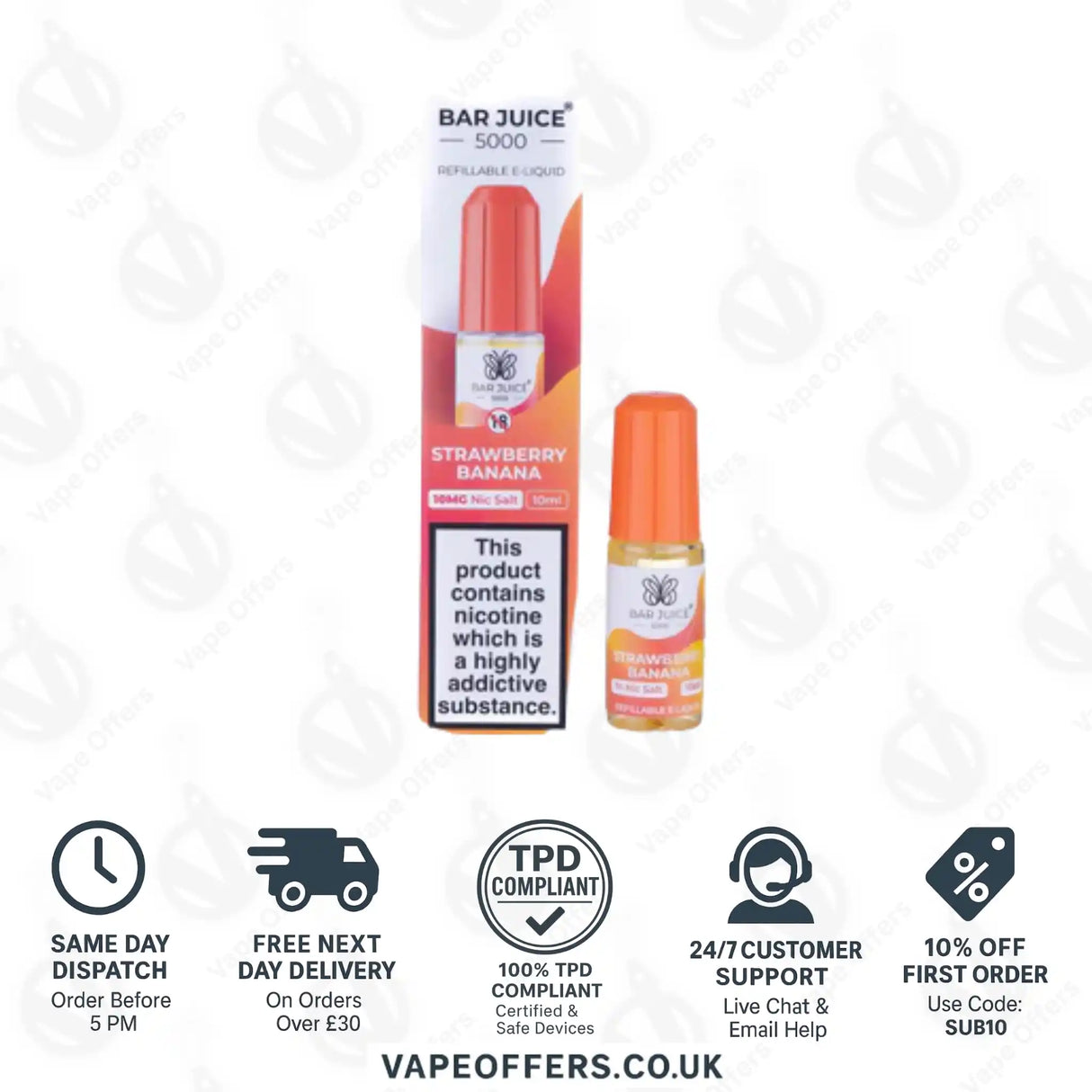 Bar Juice 5000 Strawberry Banana Nic Salt