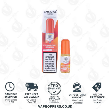 Bar Juice 5000 Strawberry Banana Nic Salt