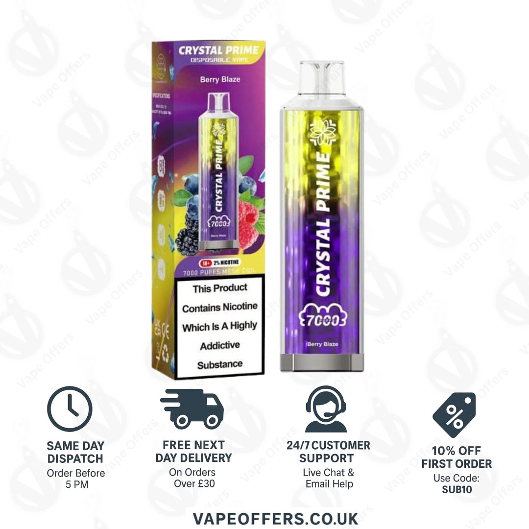 Berry Blaze Crystal Prime 7000 Vape