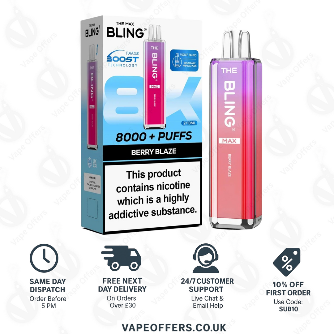 The Crystal Bling Max 8000 Preffilled Pod Kit