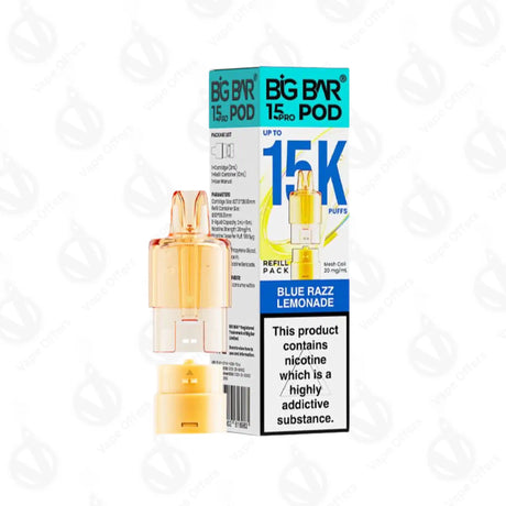 Big Bar 15K Pro Blue Razz Lemonade Replacement Pod