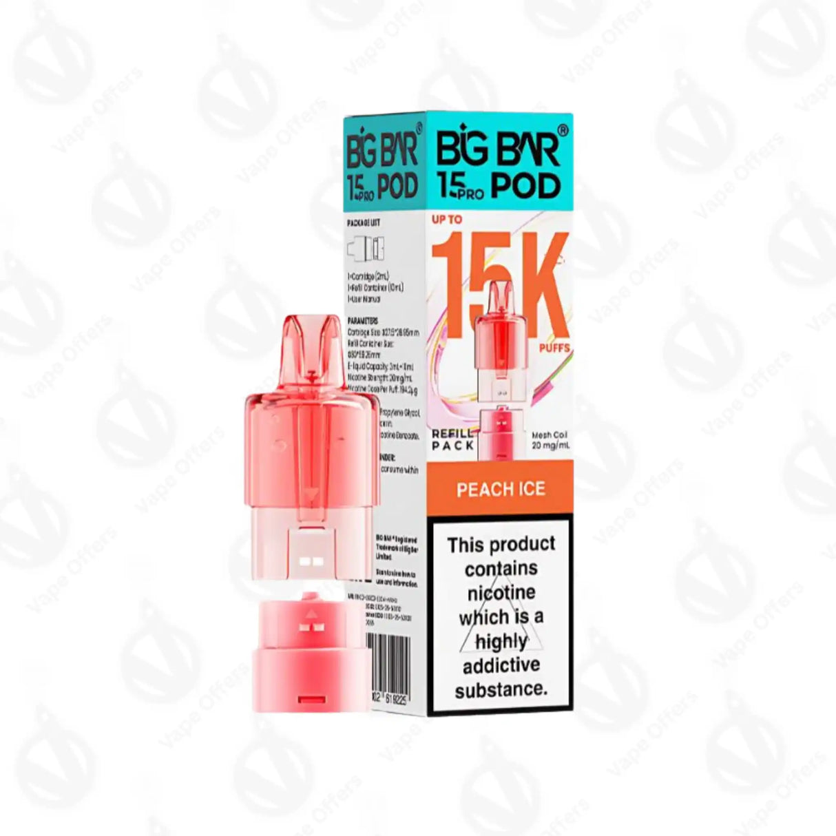Big Bar 15K Pro Peach Ice Replacement Pod