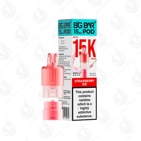 Big Bar 15K Pro Strawberry Ice Replacement Pod