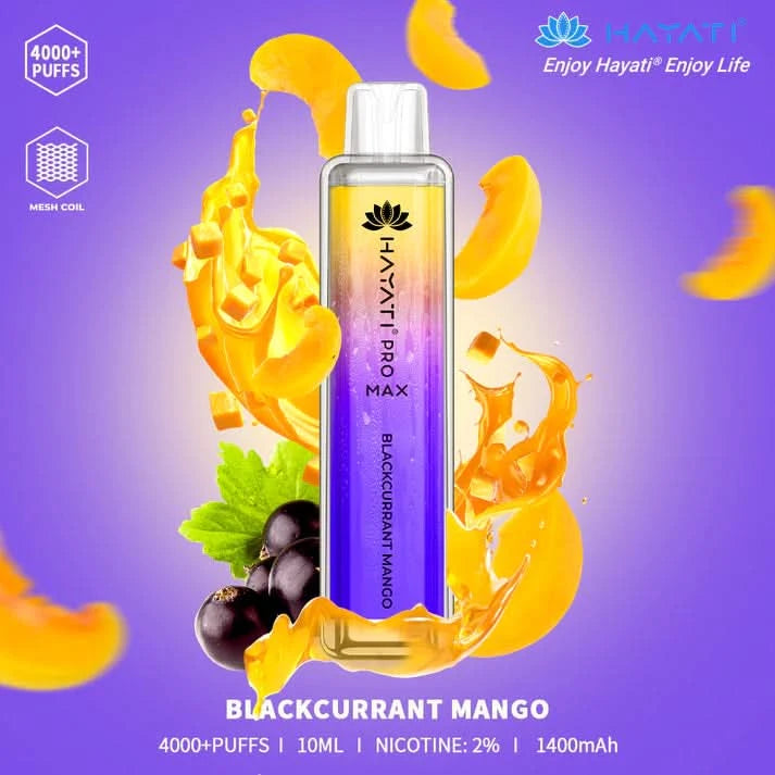 Blackcurrant Mango crystal pro max 4000 puffs disposable vape