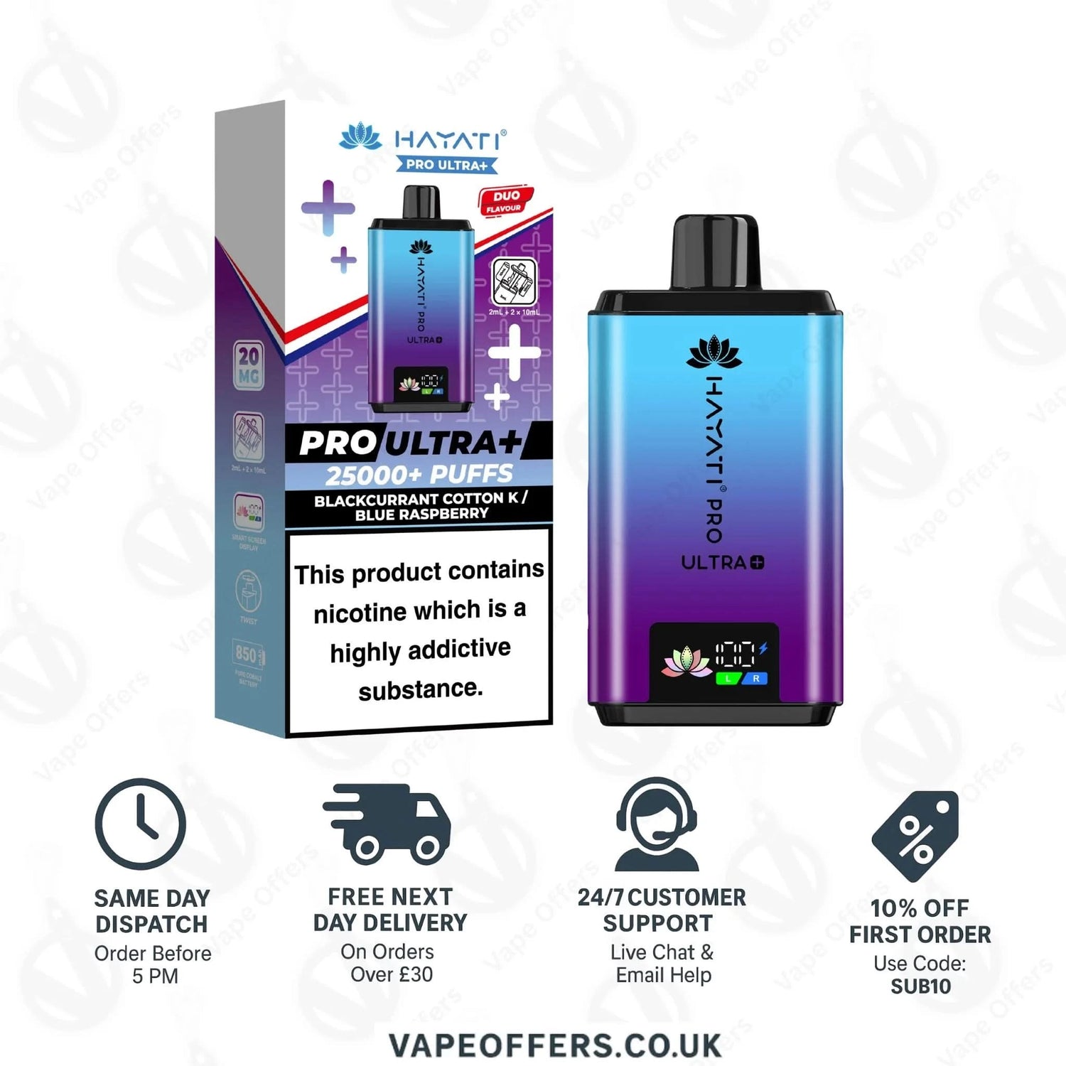 Blackcurrant Cotton K Blue Raspberry_Hayati Pro Ultra+ 25000 