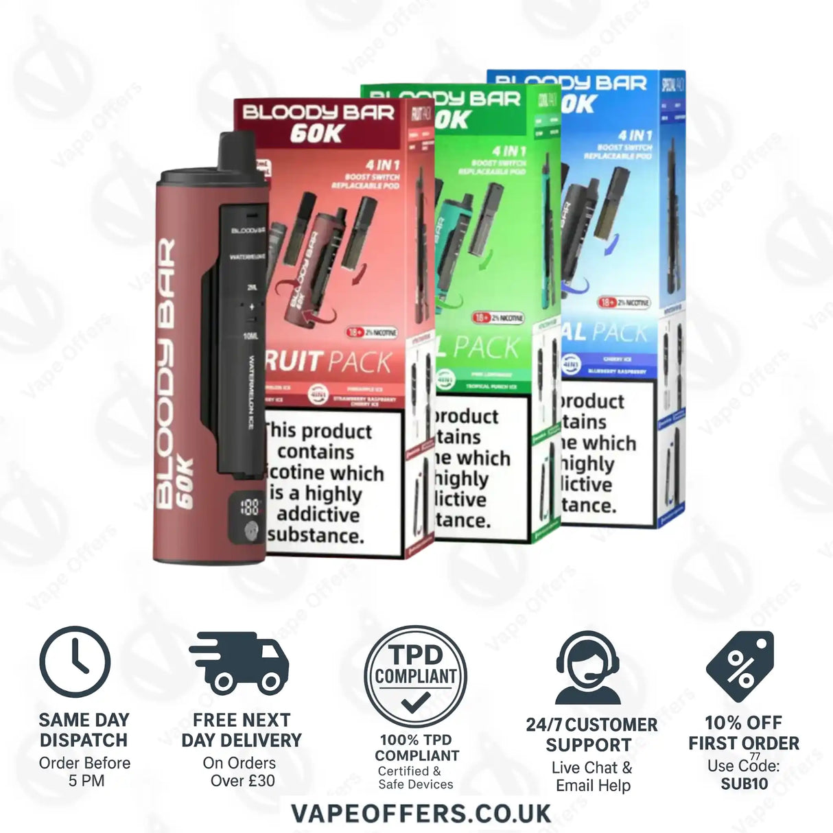 Bloody Bar 60K 4 in 1 Vape Kit 
