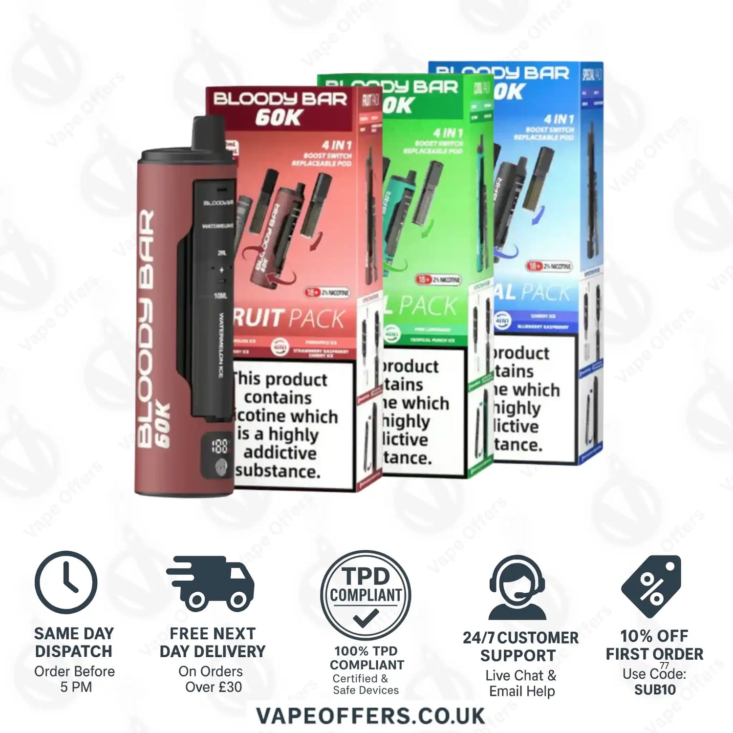 Bloody Bar 60K 4 in 1 Vape Kit  