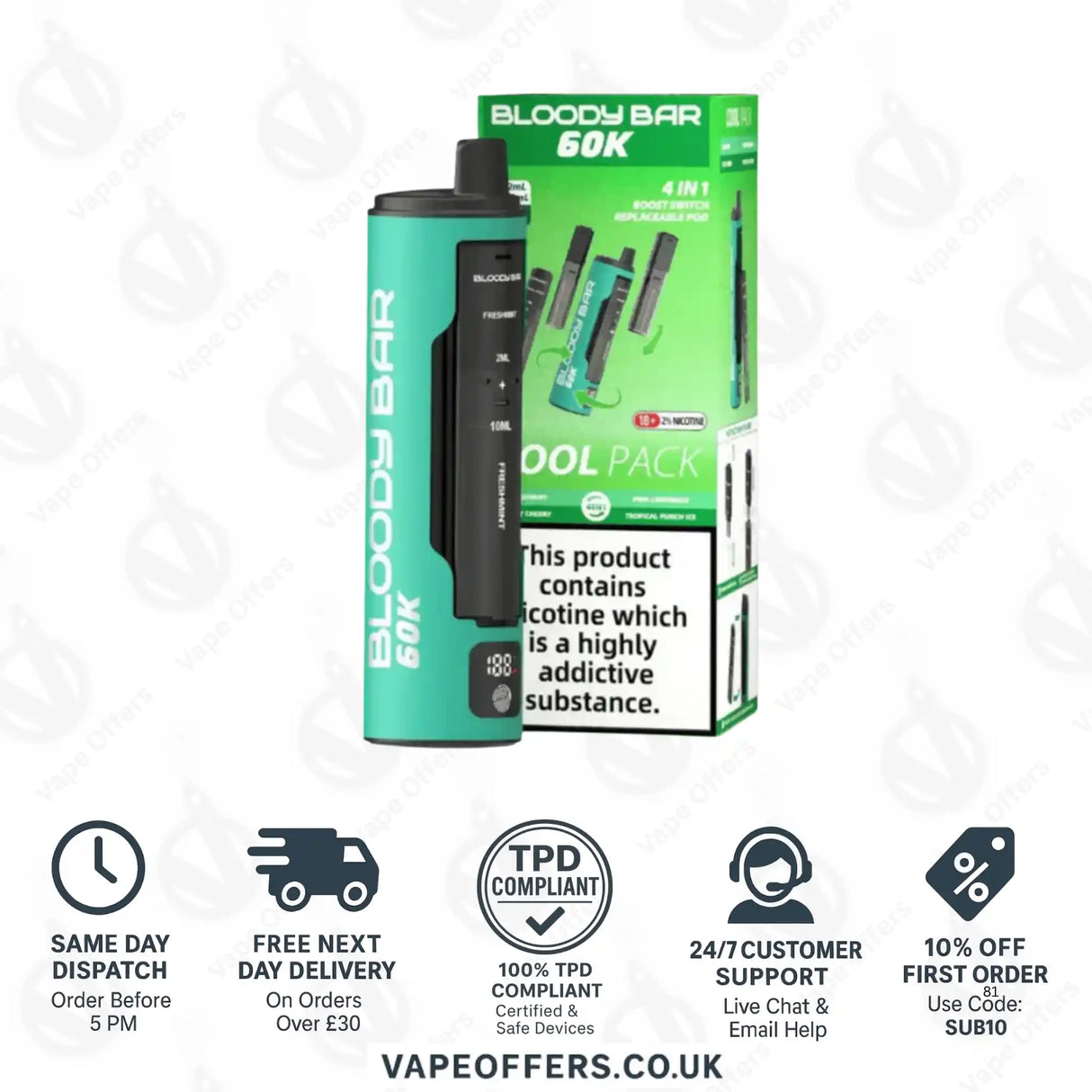 Bloody Bar 60K 4 in 1 Vape Kit Cool