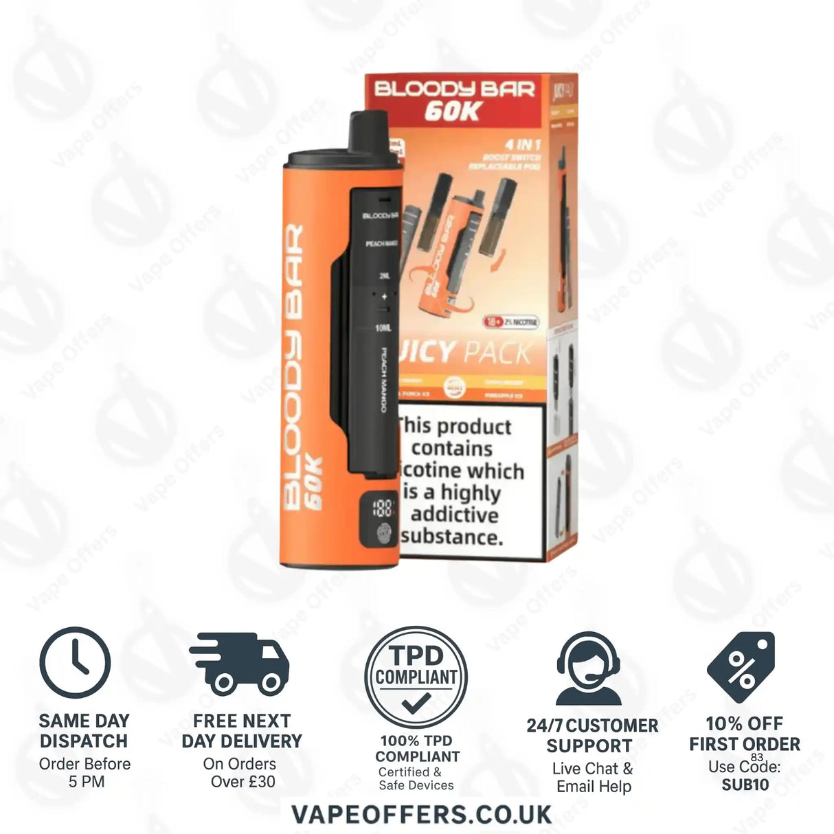 Bloody Bar 60K 4 in 1 Vape Kit Juicy