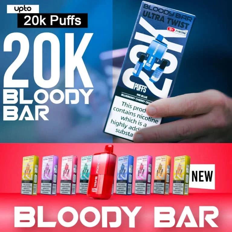 Bloody Bar Ultra Twist 20K Puffs - Last Up to 7 Months Bloody Bar Ultra Twist 20K Puffs - Last Up to 7 Months