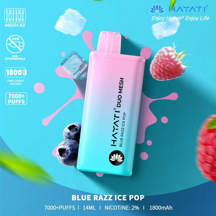 Crystal Pro Max By Hayati 7000 Duo Mesh - Blue Razz Ice Pop