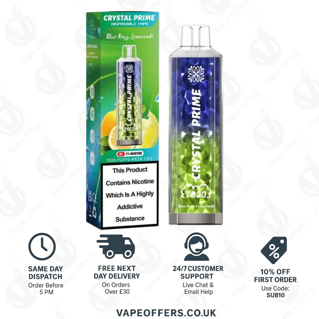 Blue Razz Lemonade Crystal Prime 7000 Vape