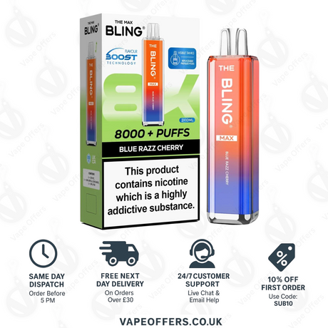 The Crystal Bling Max 8000 Preffilled Pod Kit
