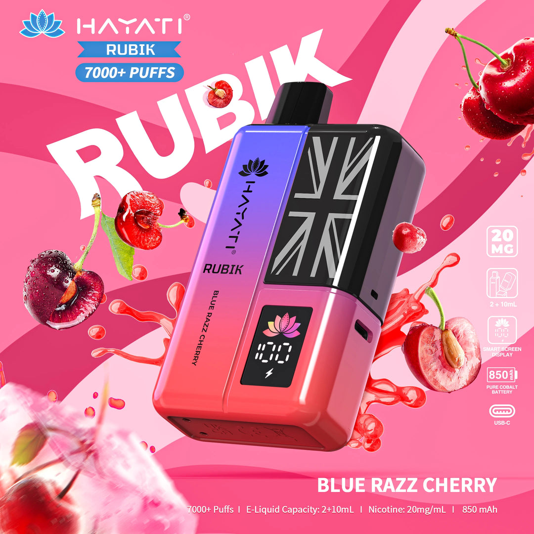 Hayati Rubik 7000 Puffs - Blue Razz Cherry 