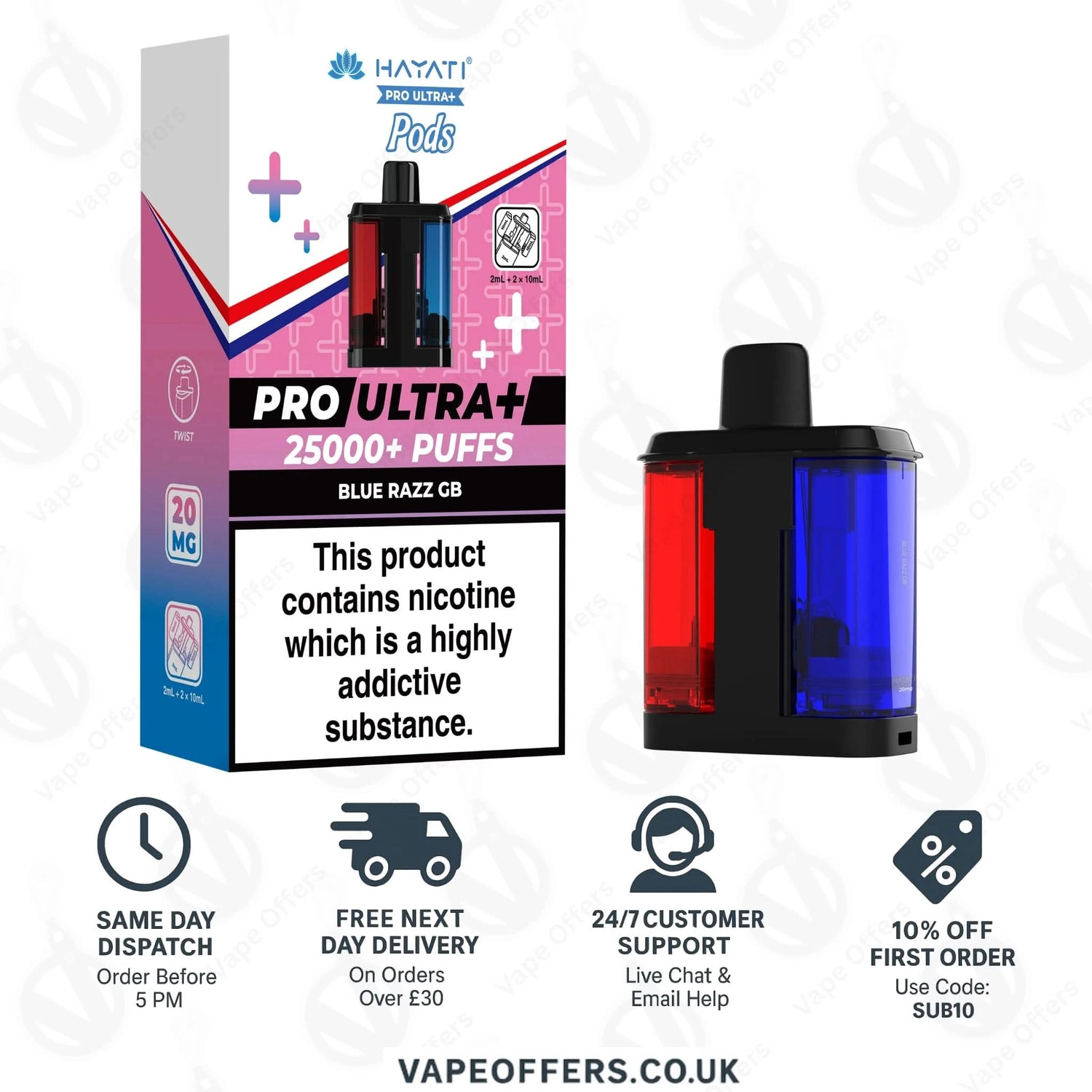 Hayati Pro Ultra Plus 25000 Prefilled Pods 