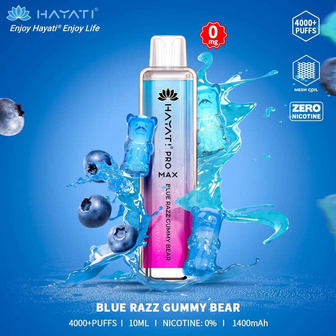Blue Razz Gummy Bear Hayati Pro Max (0mg) 