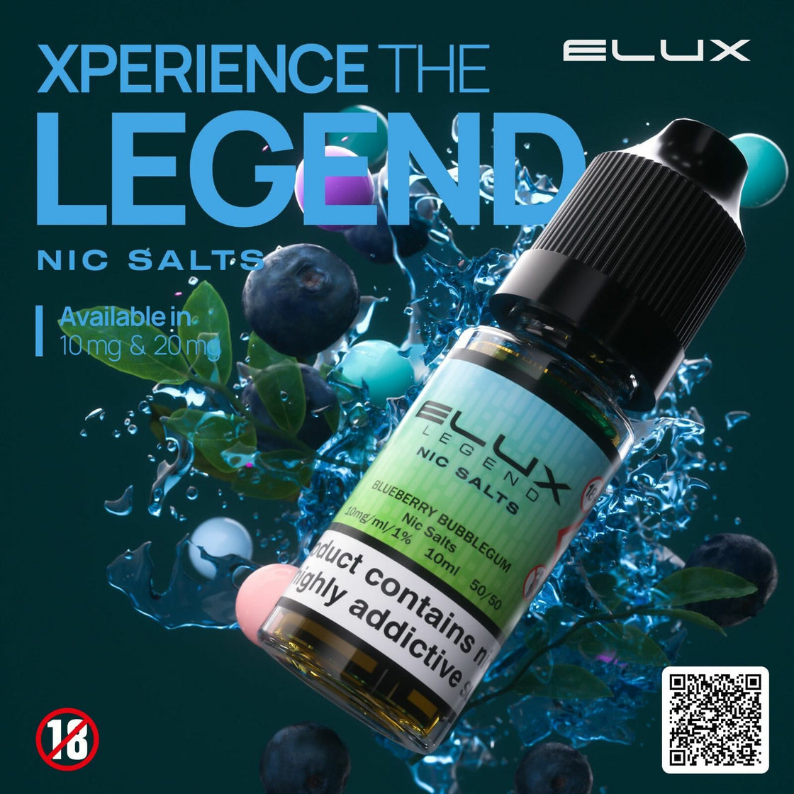 Elux Legend Salts - Blueberry Bubblegum - 10ml