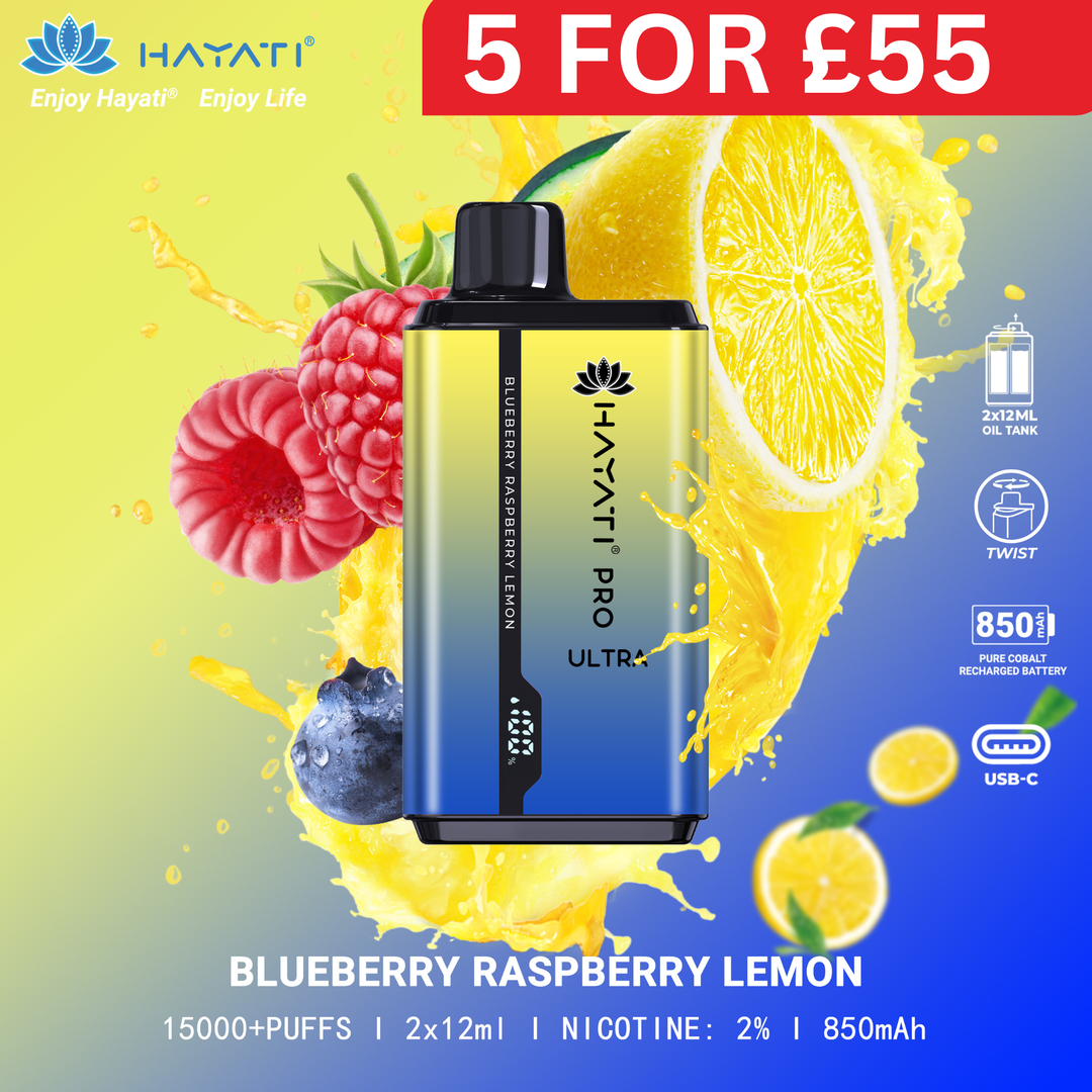 Blueberry Raspberry Lemon - Hayati Pro Ultra 15000 Puffs Disposable Vape