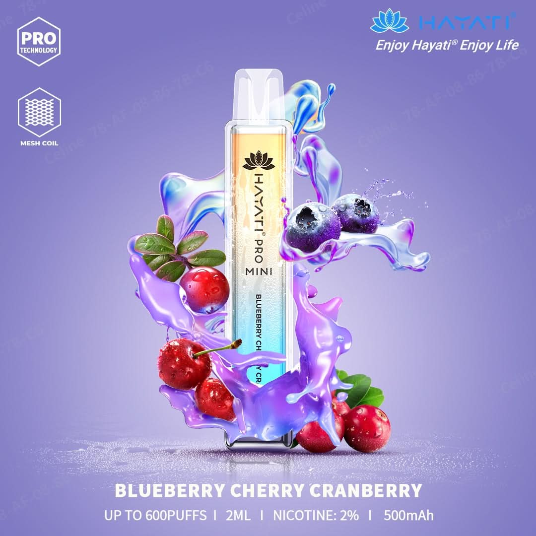 Blueberry Cherry Cranberry Hayati Pro Mini 600 Puffs 
