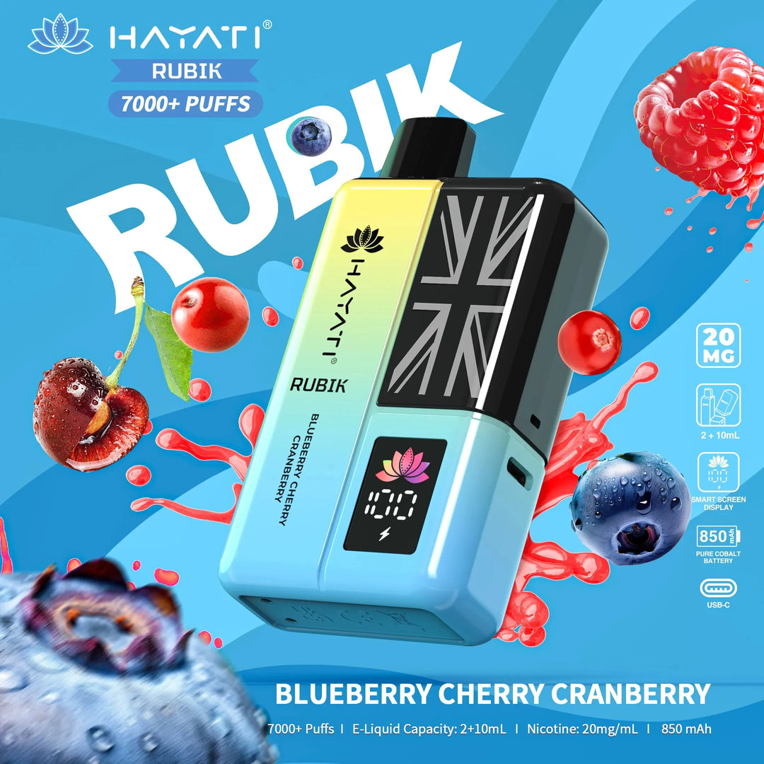 Hayati Rubik 7000 Puffs - Blueberry Cherry Cranberry 