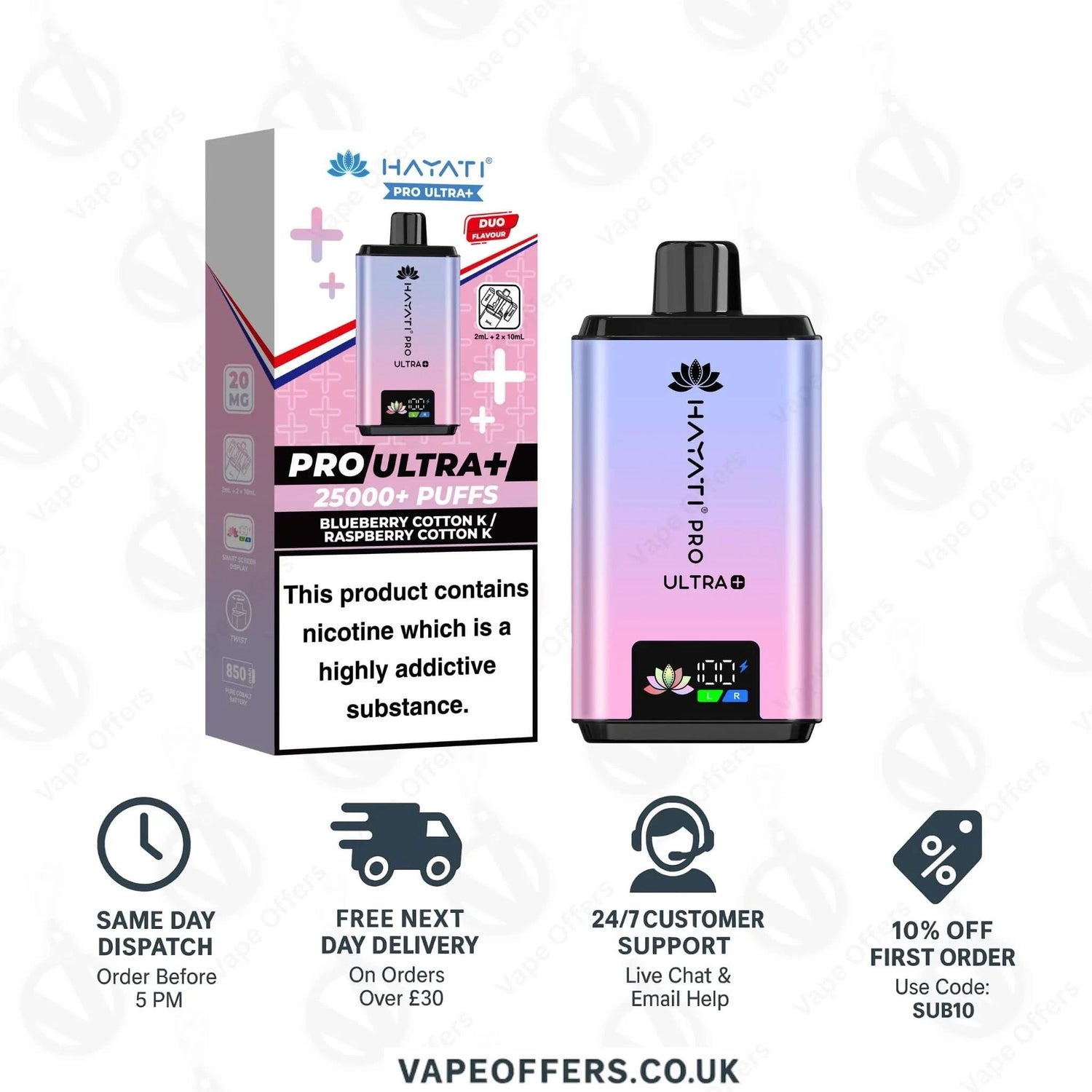 Blueberry Cotton K Raspberry Cotton K_Hayati Pro Ultra+ 25000 