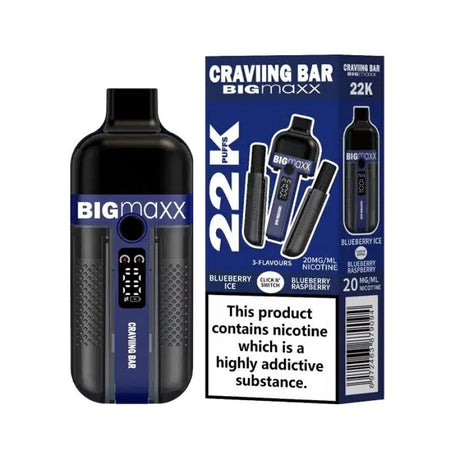 Blueberry Ice & Blueberry Raspberry Craving Bar Big Maxx 22k 