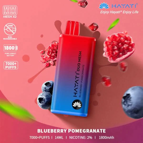 Blueberry Pomegranate Hayati Duo Mesh 7000 Puffs 
