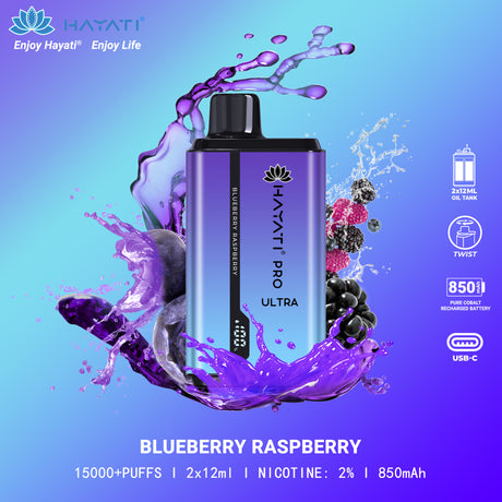 Blueberry Raspberry - Hayati Pro Ultra 15000 Puffs Vape