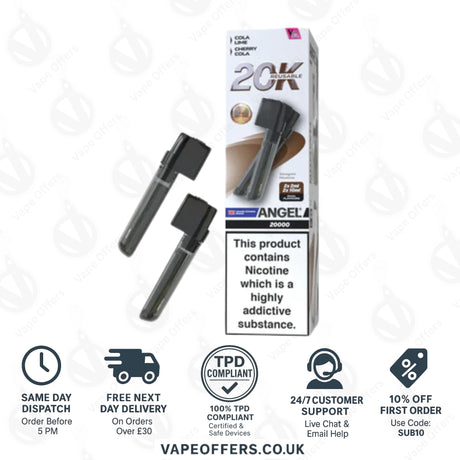 Brown Edition Vapes Bars Angel 20k Prefilled Dual Pod