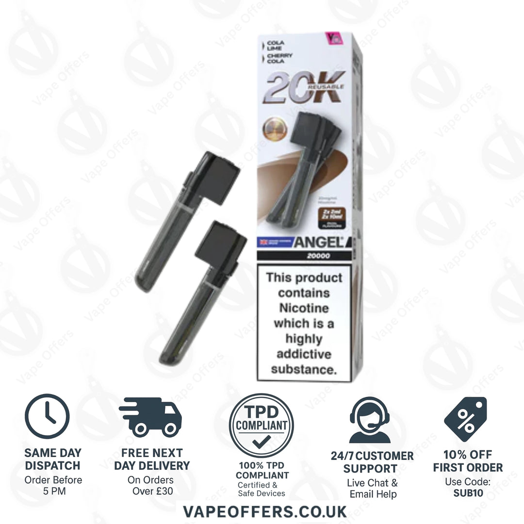 Brown Edition Vapes Bars Angel 20k Prefilled Dual Pod