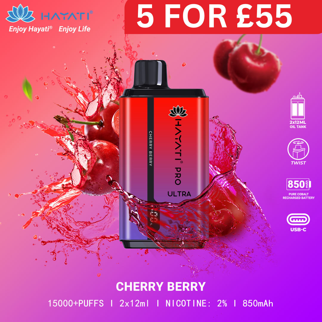 Cherry Berry - Hayati Pro Ultra 15000 Puffs Disposable Vape