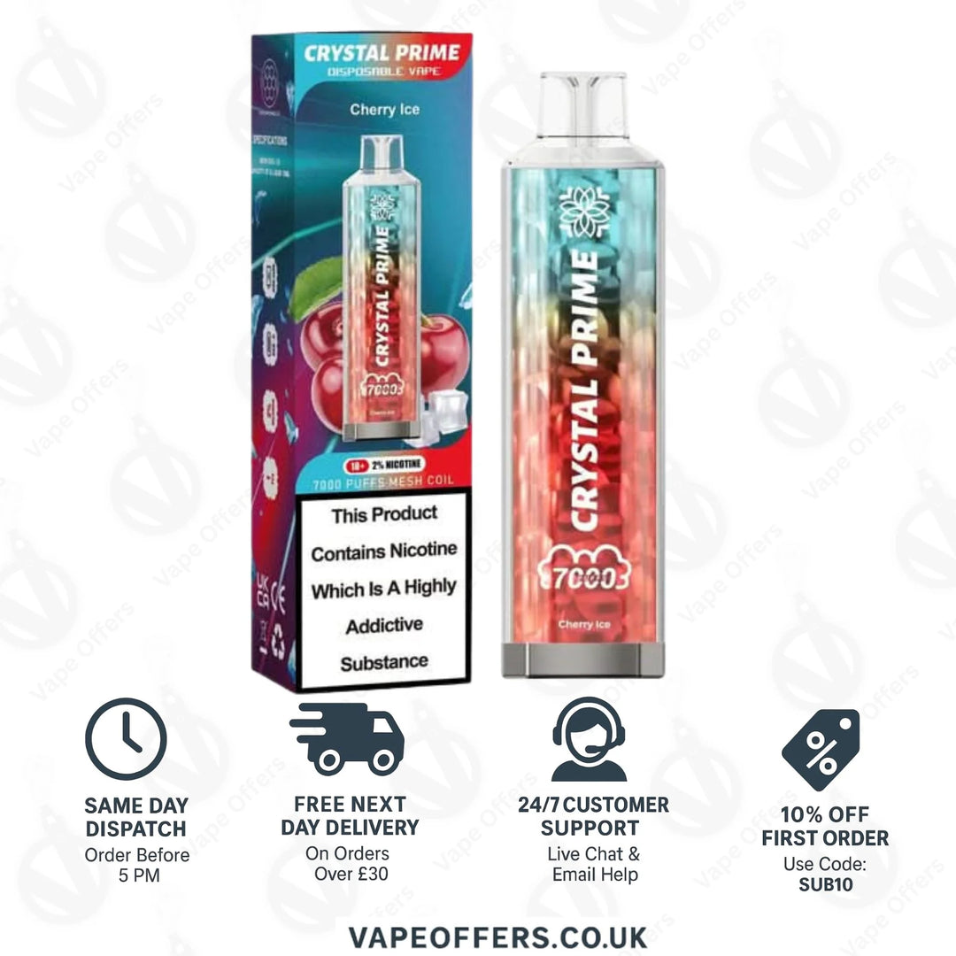 Cherry Ice Crystal Prime 7000 Vape