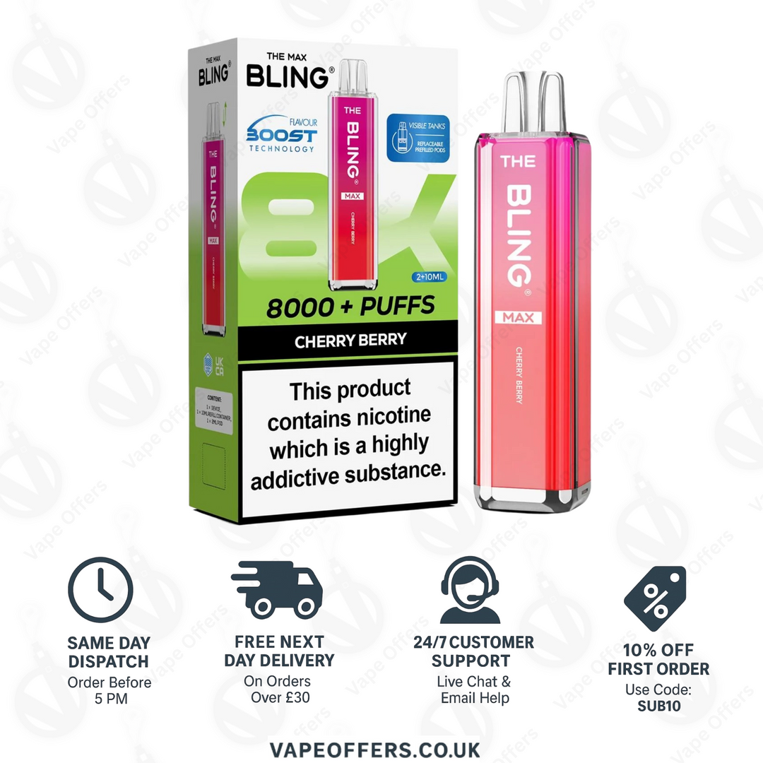 The Crystal Bling Max 8000 Preffilled Pod Kit