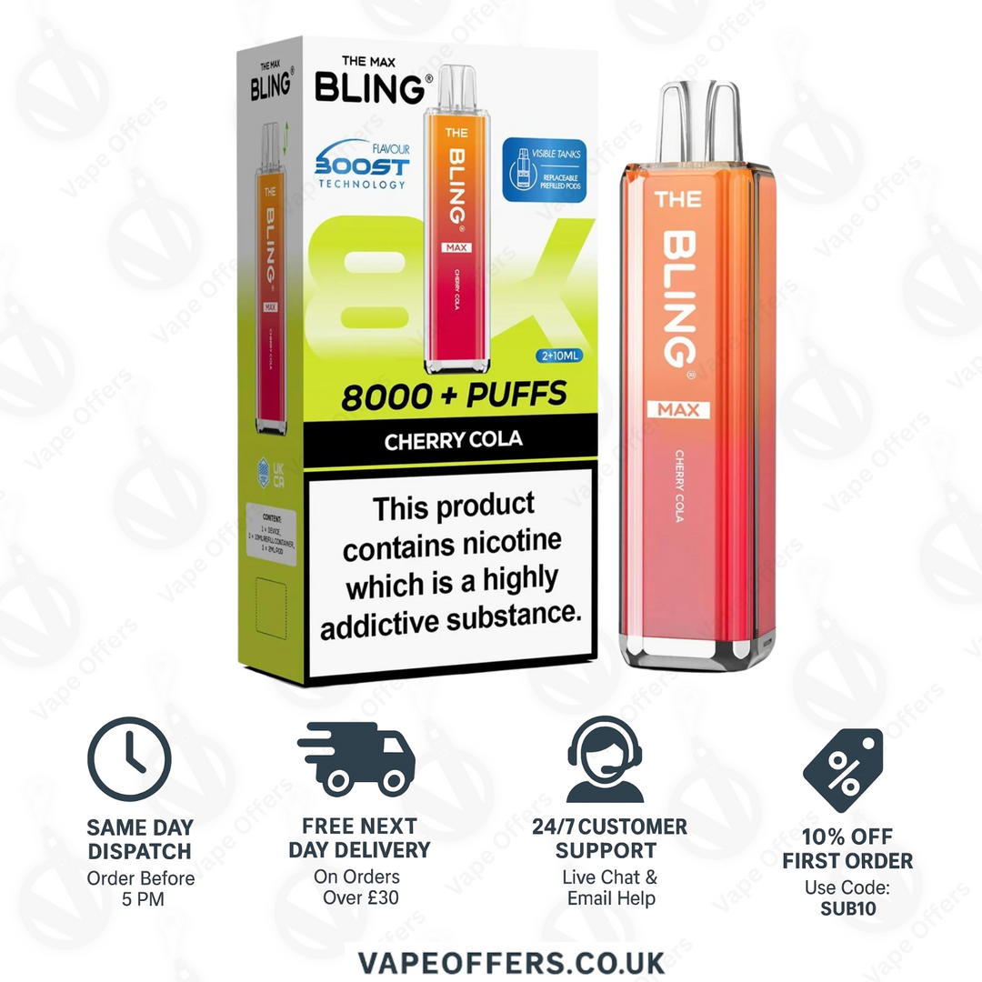 The Crystal Bling Max 8000 Preffilled Pod Kit