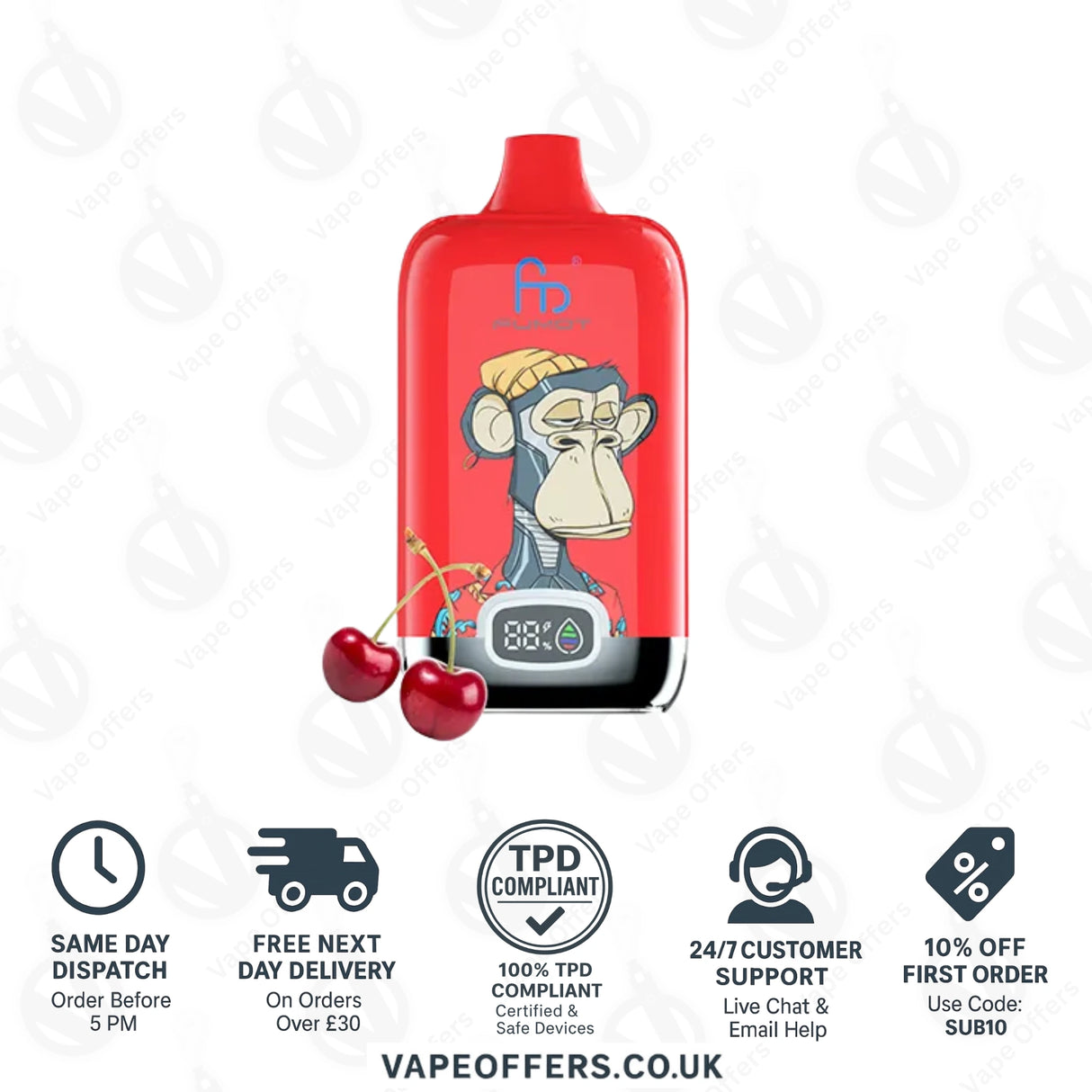 Cherry Fumot Digital Box 12000 Puffs Vape