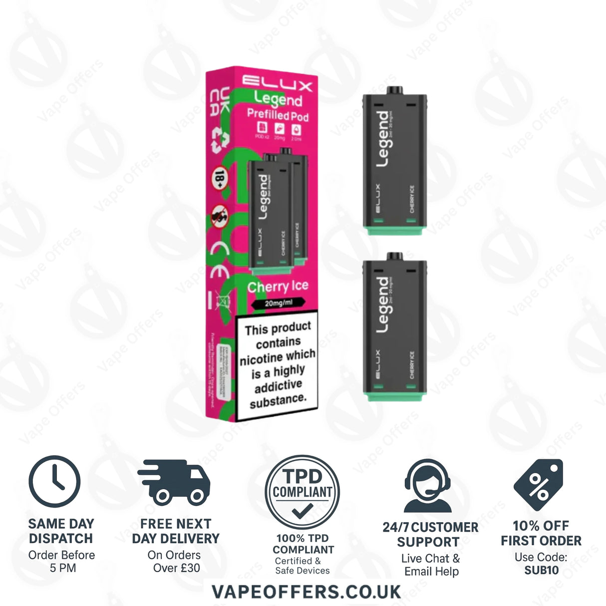 Cherry Ice Elux Legend 1500 2in1 Prefilled Pods