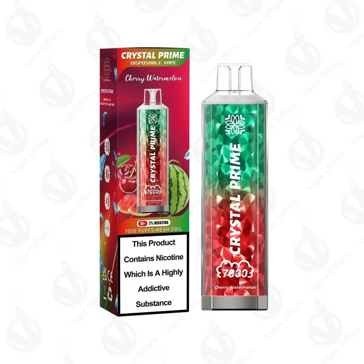 Cherry Watermelon Crystal Prime 7000 Vape