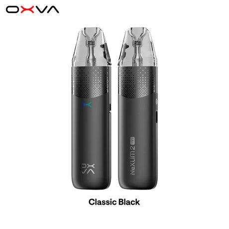 OXVA NeXLIM 2 Mini pod kit in classic black, front and back