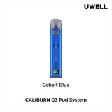 Uwell Caliburn G3 Pod Vape Kit Cobalt Blue 