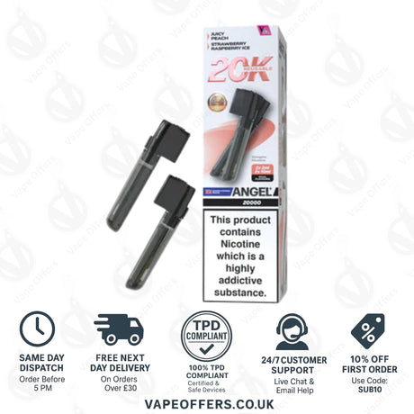 Coral Edition Vapes Bars Angel 20k Prefilled Dual Pod