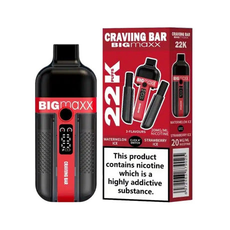 Watermelon Ice & Strawberry Ice - Craving Bar Big Maxx 22k 