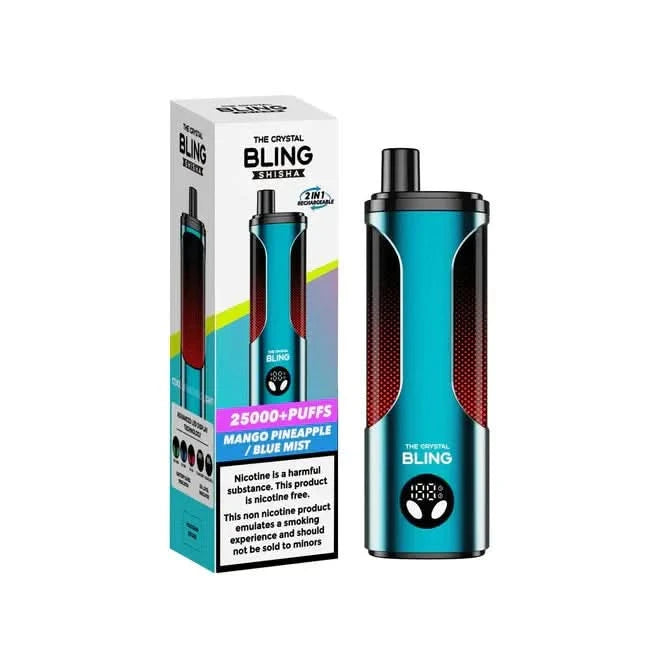 Crystal Bling shisha 25000 - ⁠Mango Pineapple / Blue Mist 