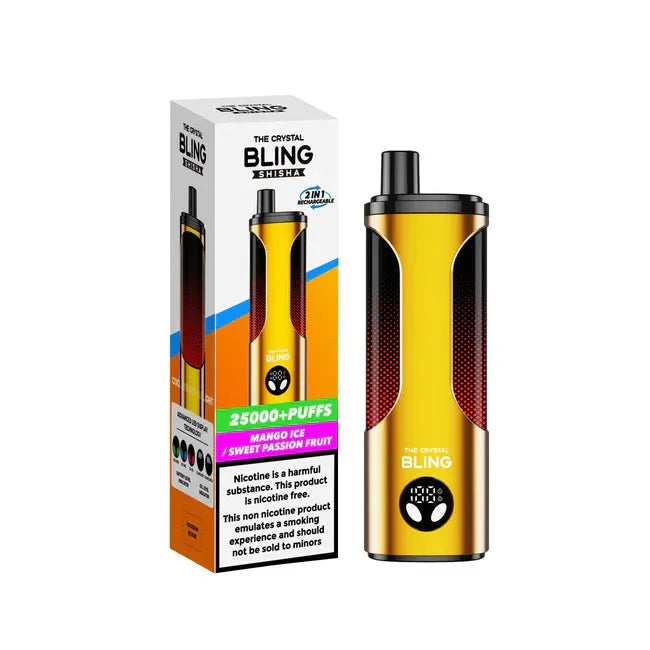 Crystal Bling shisha 25000 - ⁠Mango ice / Sweet Passion Fruit