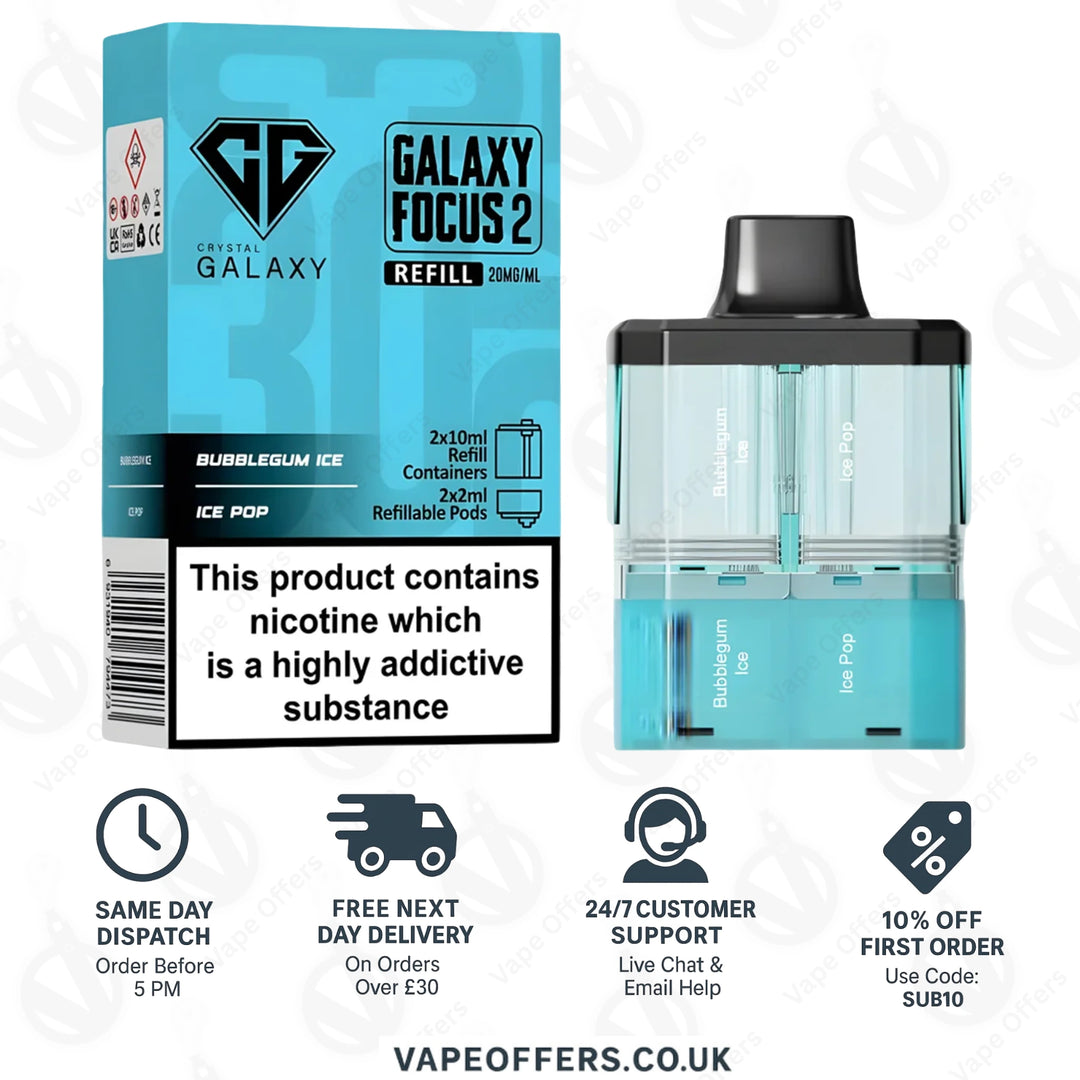 Crystal Galaxy Focus 2 30K – Bubblegum Ice / Ice Pop