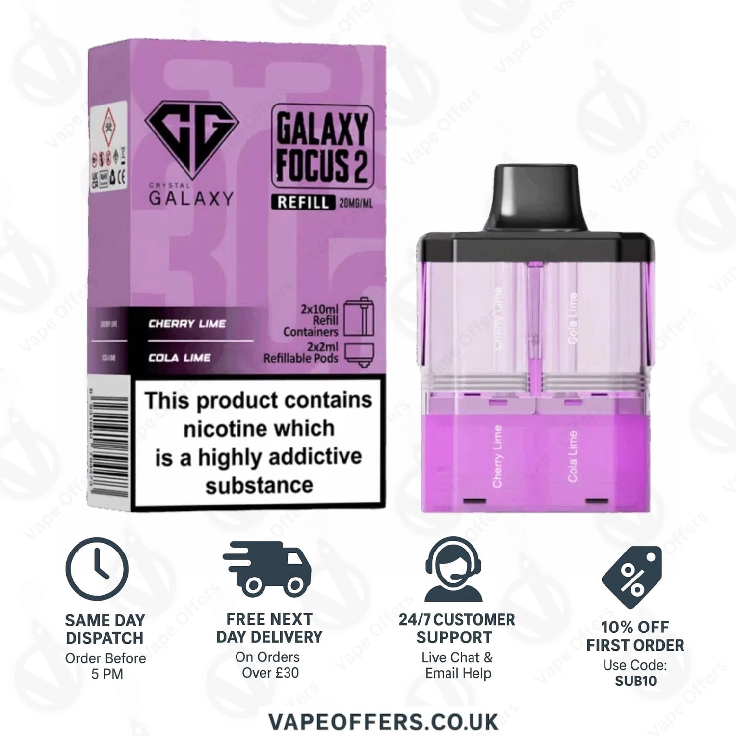 Crystal Galaxy Focus 2 30K – Cherry Lime / Cola Lime 