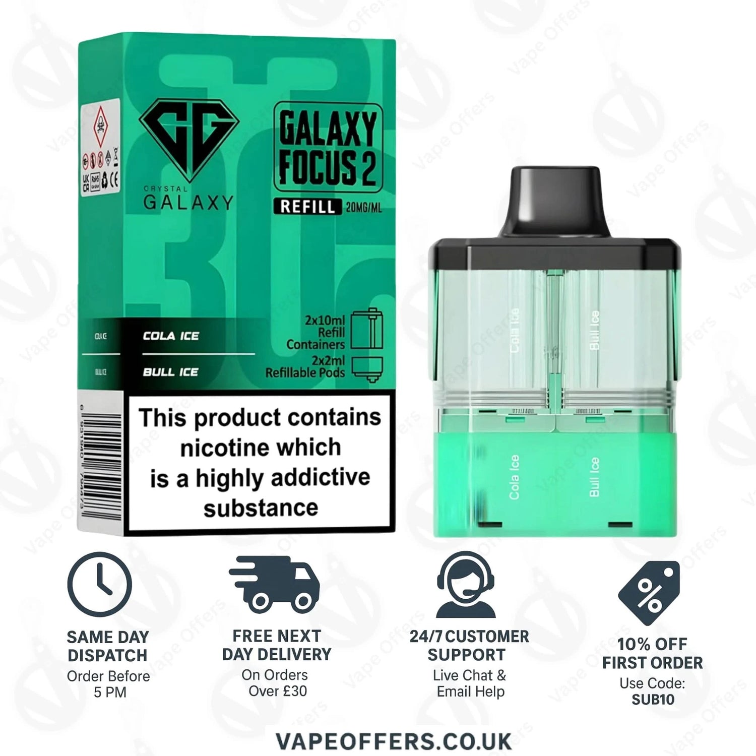 Crystal Galaxy Focus 2 30K – Cola Ice / Bull Ice 