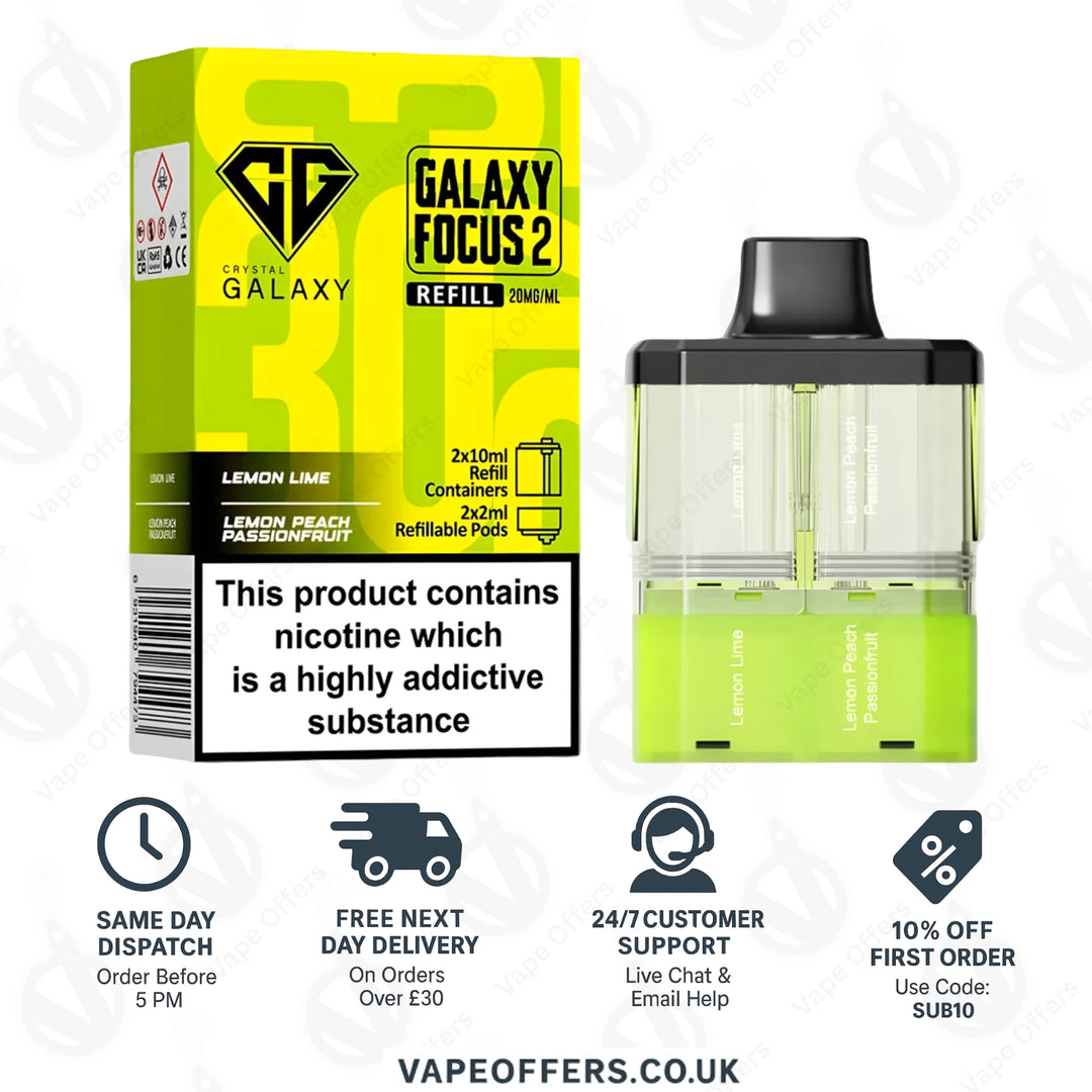 Crystal Galaxy Focus 2 30K – Lemon Lime / Lemon Peach Passion Fruit
