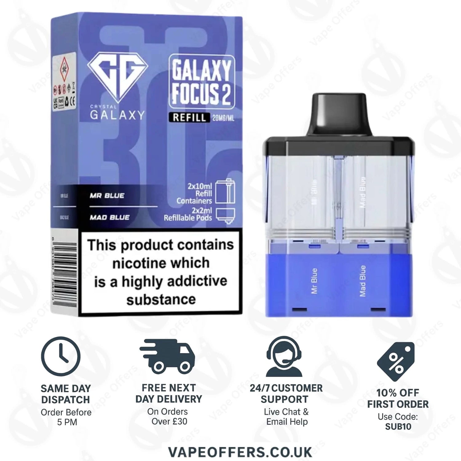 Crystal Galaxy Focus 2 30K – Mr Blue / Mad Blue 