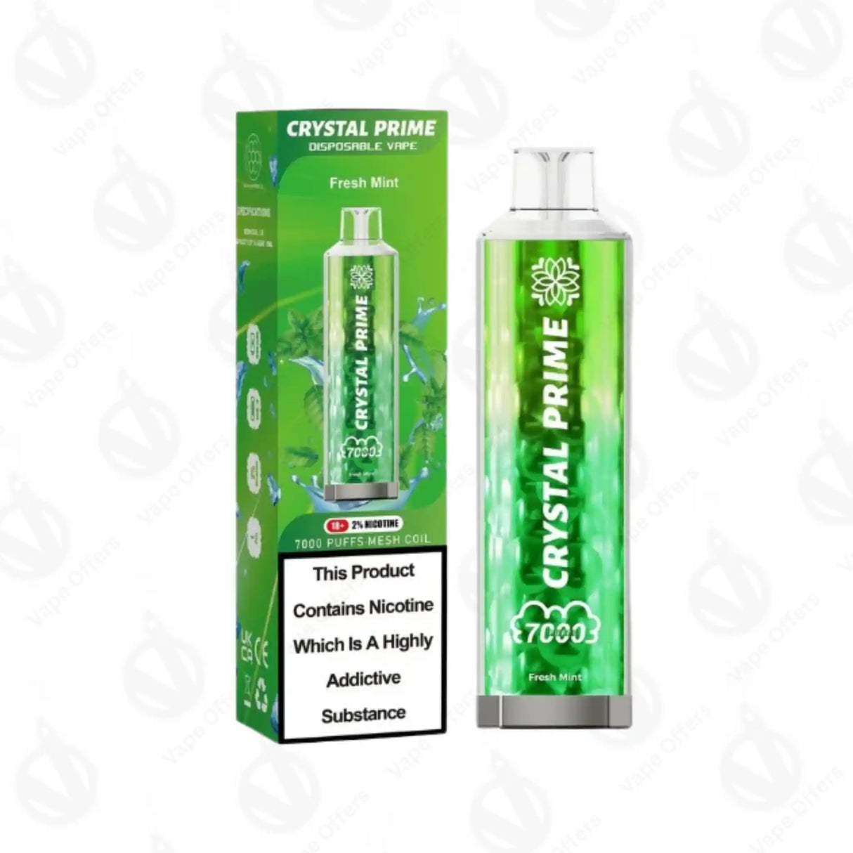Crystal Prime 7000 Fresh Mint Vape Kit